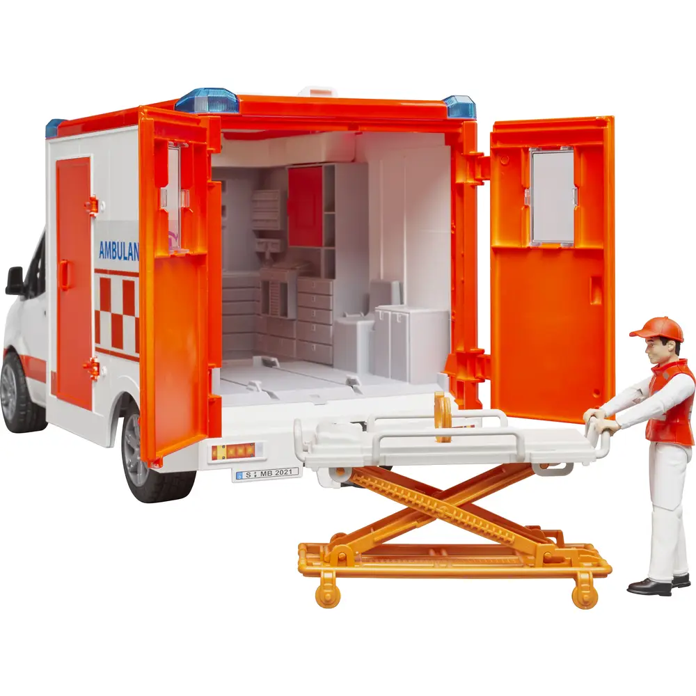 Bruder 02676 MB Sprinter Ambulanz Mit Fahrer Und Light + Sound Modul 4 Bruder 02676 MB Sprinter Ambulanz Mit Fahrer Und Light + Sound Modul – Bild 2