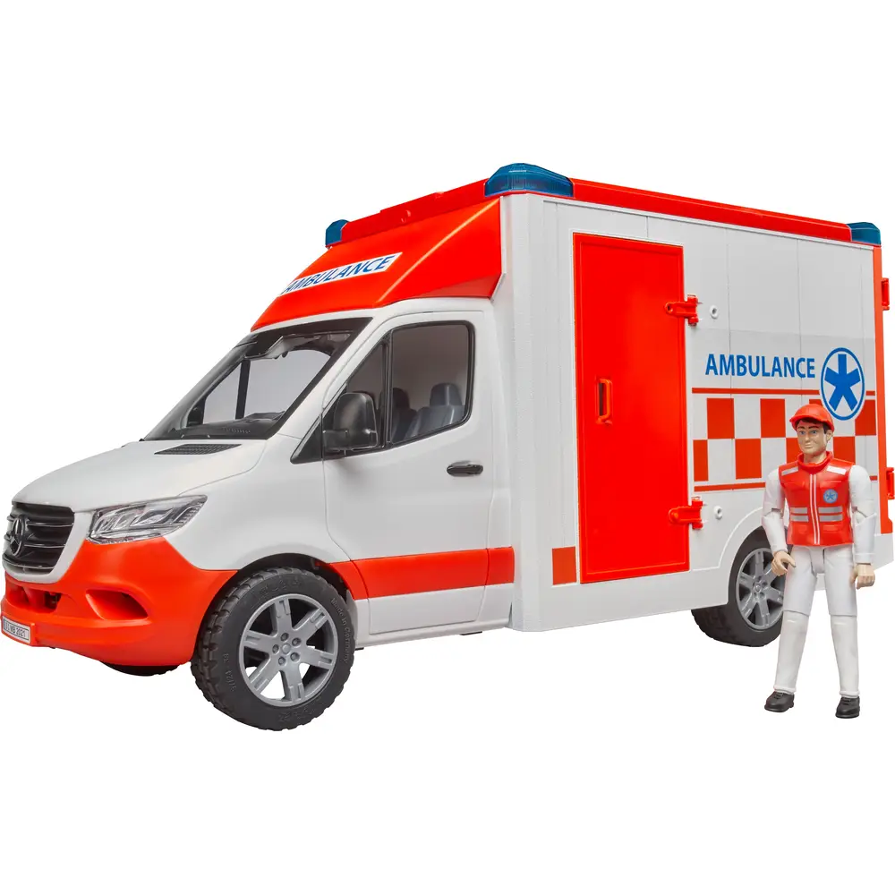 Bruder 02676 MB Sprinter Ambulanz Mit Fahrer Und Light + Sound Modul 7 Bruder 02676 MB Sprinter Ambulanz Mit Fahrer Und Light + Sound Modul – Bild 5