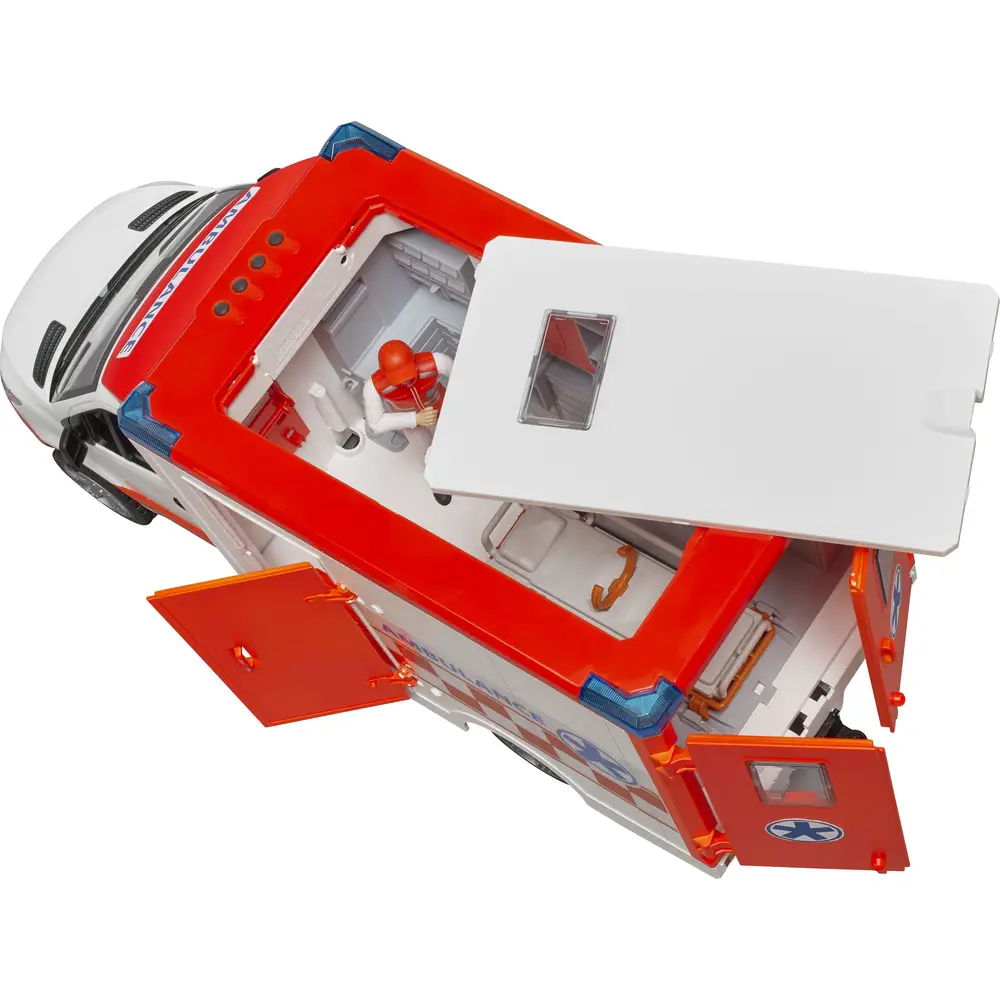 Bruder 02676 MB Sprinter Ambulanz Mit Fahrer Und Light + Sound Modul 9 Bruder 02676 MB Sprinter Ambulanz Mit Fahrer Und Light + Sound Modul – Bild 7