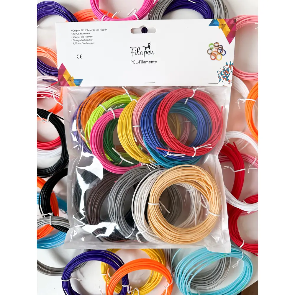 Filapen PCL Filamente 1,75mm - 100 Meter Packung, 15 Unterschiedliche Farben 4 Filapen PCL Filamente 1,75mm - 100 Meter Packung, 15 Unterschiedliche Farben – Bild 2