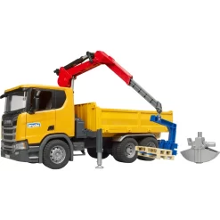 Bruder ScaniaSuper 560R Baustellen-LKW Kran Und 2 Paletten -Berühmter Spielzeug Geschäft 31354838 9 2 4001702035518