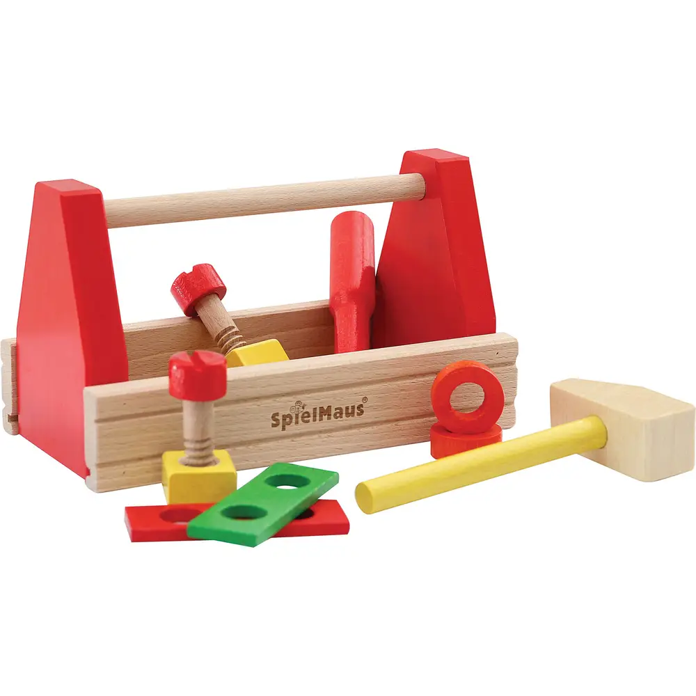SpielMaus Holz Werkzeugkasten, 10-teilig, Made In Germany 3 SpielMaus Holz Werkzeugkasten, 10-teilig, Made In Germany