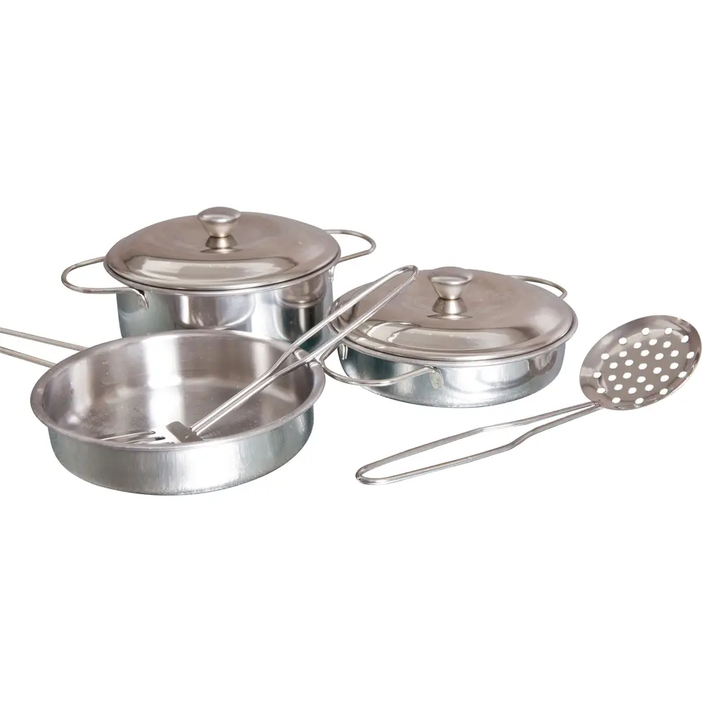 Spielmaus Küche Edelstahltopf-Set, 7-teilig, Kaufläden & Zubehör, Packmaß Ca. 31,01x21.5x10 Cm, Ab 3 Jahren 4 Spielmaus Küche Edelstahltopf-Set, 7-teilig, Kaufläden & Zubehör, Packmaß Ca. 31,01x21.5x10 Cm, Ab 3 Jahren – Bild 2