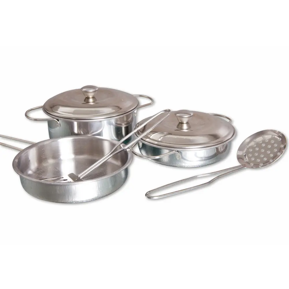 Spielmaus Küche Edelstahltopf-Set, 7-teilig, Kaufläden & Zubehör, Packmaß Ca. 31,01x21.5x10 Cm, Ab 3 Jahren 5 Spielmaus Küche Edelstahltopf-Set, 7-teilig, Kaufläden & Zubehör, Packmaß Ca. 31,01x21.5x10 Cm, Ab 3 Jahren – Bild 3