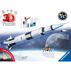 Ravensburger 3D Puzzle 11545 - Apollo Saturn V Rakete - 440 Puzzleteile - Für Alle Weltraum Fans Ab 8 Jahren