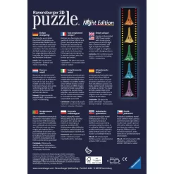 Ravensburger 3D Puzzle Eiffelturm In Paris Bei Nacht 12579 - Leuchtet Im Dunkeln - 216 Teile - Ab 10 Jahren -Berühmter Spielzeug Geschäft 61353763 13 2 4005556125791