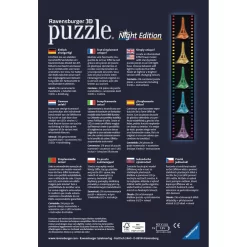 Ravensburger 3D Puzzle Eiffelturm In Paris Bei Nacht 12579 - Leuchtet Im Dunkeln - 216 Teile - Ab 10 Jahren -Berühmter Spielzeug Geschäft 61353763 8 2 4005556125791