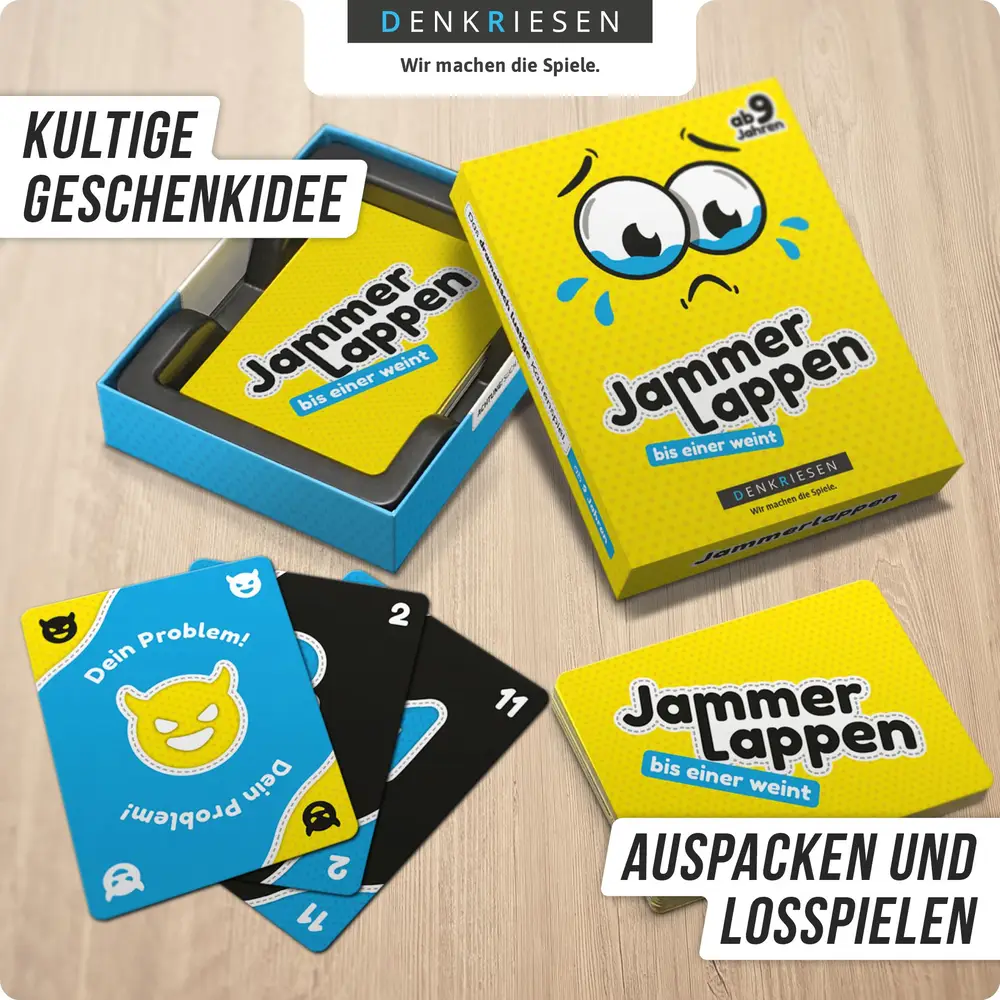 JAMMERLAPPEN - Das Dramatisch Lustige Kartenspiel ''bis Einer Weint'' - DENKRIESEN 5 JAMMERLAPPEN - Das Dramatisch Lustige Kartenspiel ''bis Einer Weint'' - DENKRIESEN – Bild 3