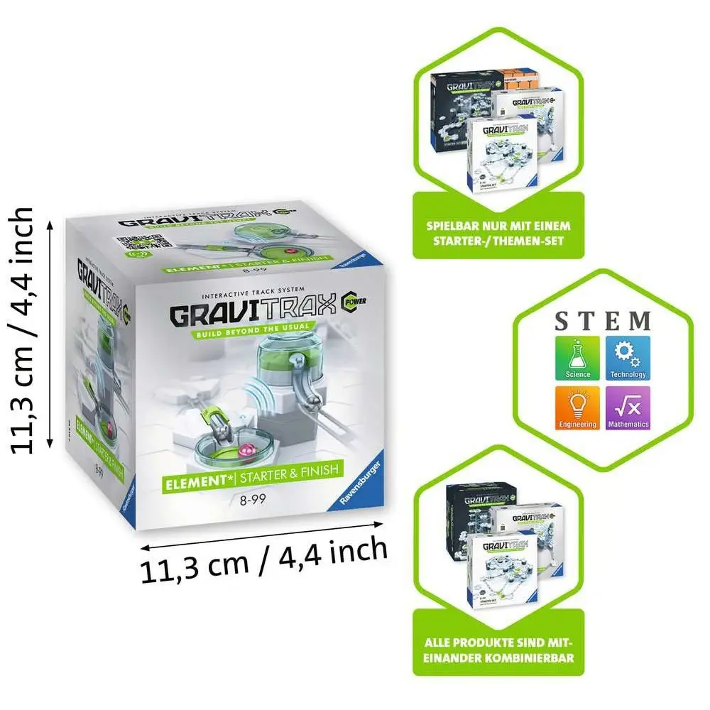 Ravensburger GraviTrax POWER Elemente Starter&Finish. Elektronisches Zubehör Für Kugelbahnen, Konstruktionsspielzeug Für 3 Ravensburger GraviTrax POWER Elemente Starter&Finish. Elektronisches Zubehör Für Kugelbahnen, Konstruktionsspielzeug Für