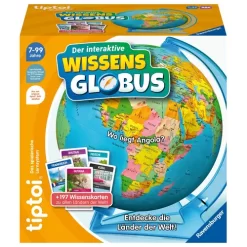 Ravensburger Tiptoi Spiel 00107 - Der Interaktive Wissens-Globus - Lern-Globus Für Kinder Ab 7 Jahren, Lehrreicher Globu