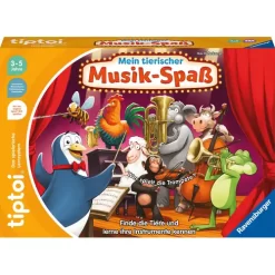 Ravensburger Tiptoi Spiel 00169 Mein Tierischer Musik-Spaß, Lernspiel Für 1-4 Kinder Von 3-5 Jahren