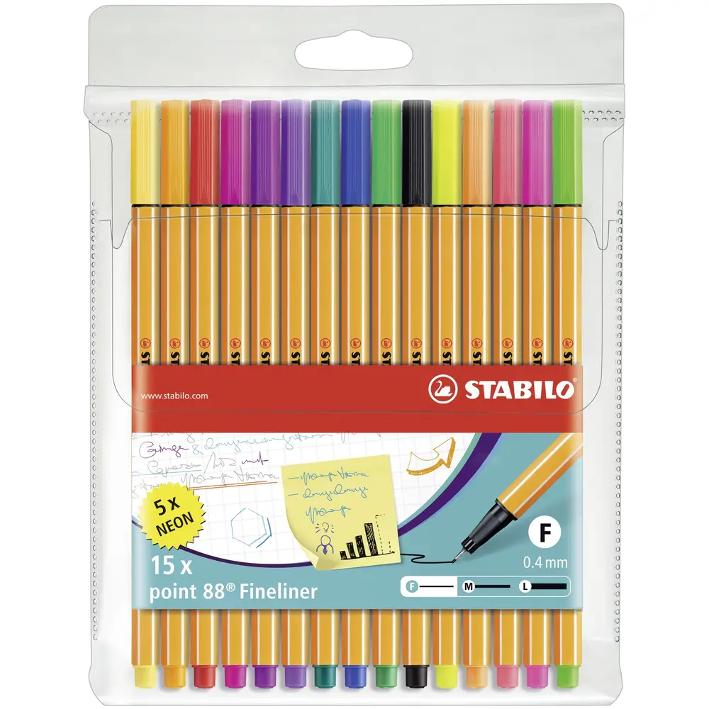 Fineliner STABILO® Point 88® WalletFineliner STABILO® Point 88® Etui 8 Fineliner STABILO® Point 88® WalletFineliner STABILO® Point 88® Etui – Bild 6